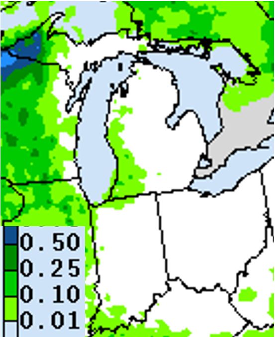 Precipitation 1-week forecast.